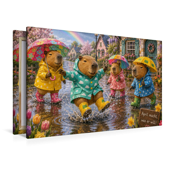 Premium Textil-Leinwand Aprilregen