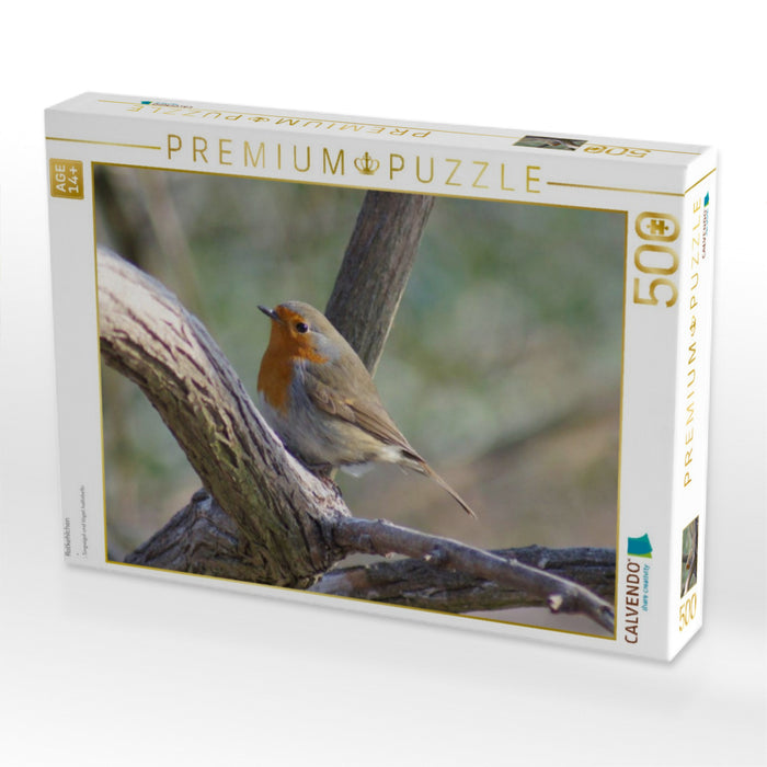 Rotkehlchen - CALVENDO Foto-Puzzle'