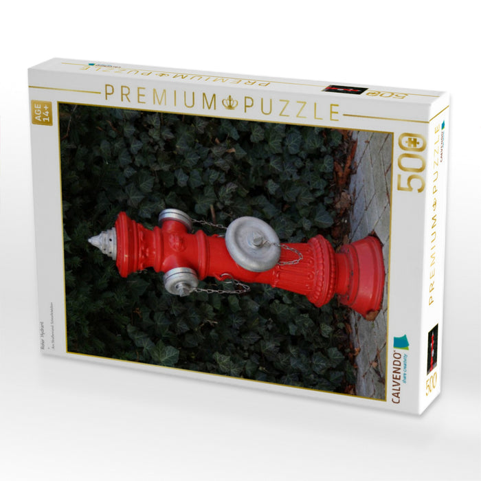 Roter Hydrant - CALVENDO Foto-Puzzle'