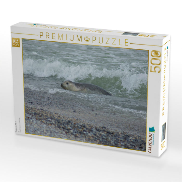 Robbe im Meer - CALVENDO Foto-Puzzle'