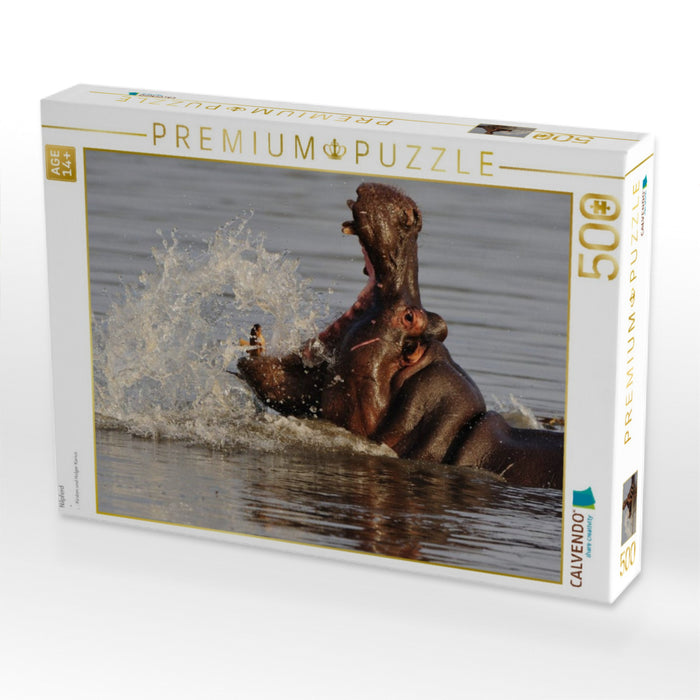 Nilpferd - CALVENDO Foto-Puzzle'