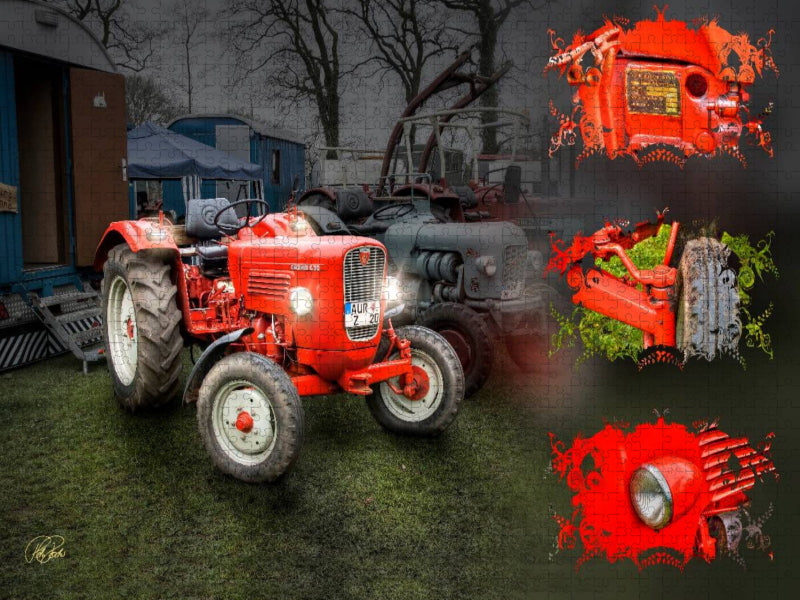 Oldtimer Traktor Güldner - CALVENDO Foto-Puzzle'