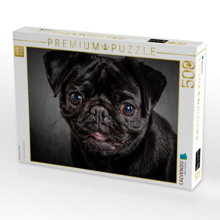 Schwarzer Mops - CALVENDO Foto-Puzzle'