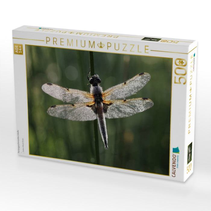 Perlengeschmückte Libelle - CALVENDO Foto-Puzzle'