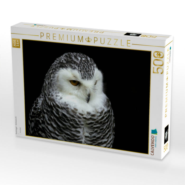 Greifvögel - Schneeeule - CALVENDO Foto-Puzzle'