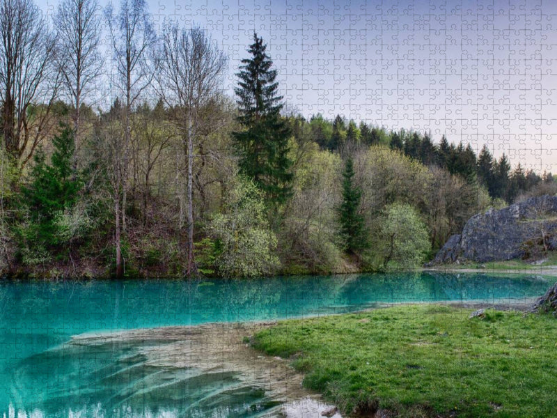 Der blaue See - CALVENDO Foto-Puzzle'