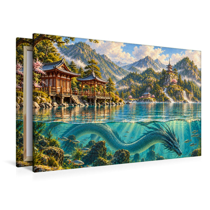 Premium Textil-Leinwand Der geheime Wasserdrache