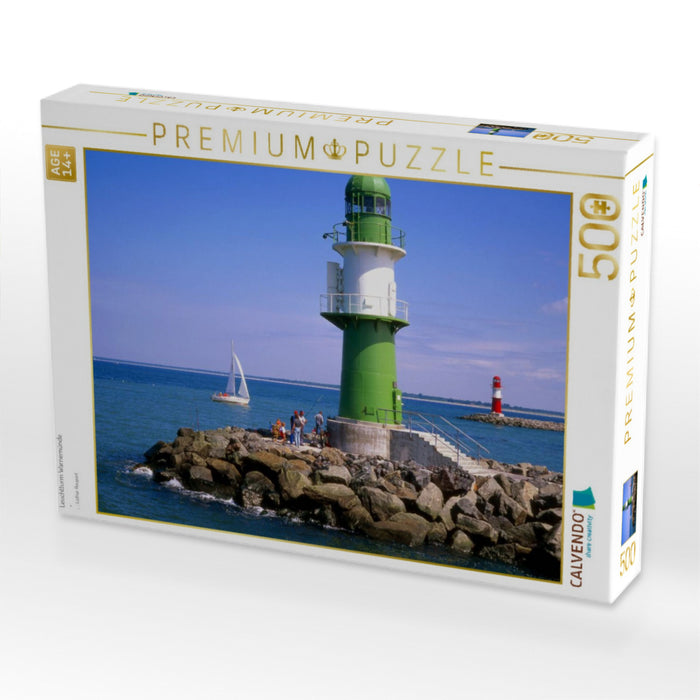 Leuchtturm Warnemünde - CALVENDO Foto-Puzzle'