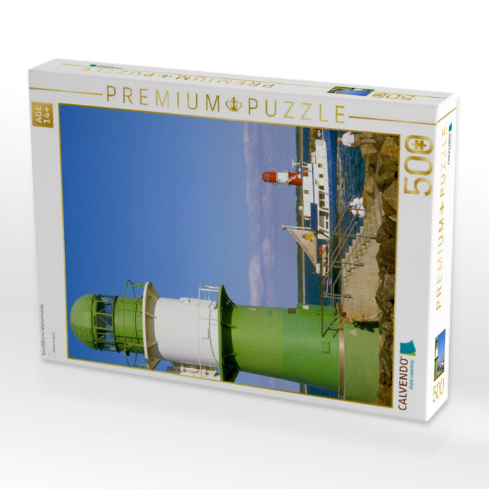 Leuchtturm Warnemünde - CALVENDO Foto-Puzzle'