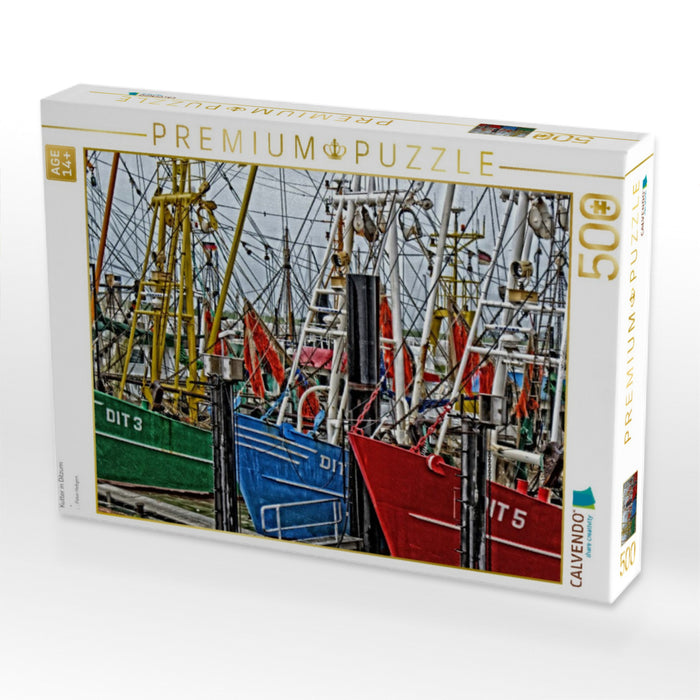 Kutter in Ditzum - CALVENDO Foto-Puzzle'