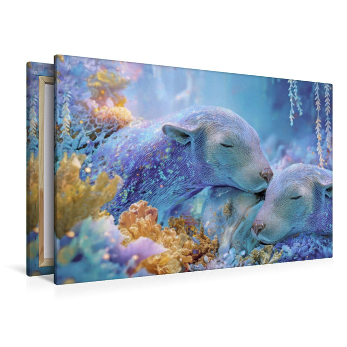 Premium Textil-Leinwand Unterwasserkreaturen