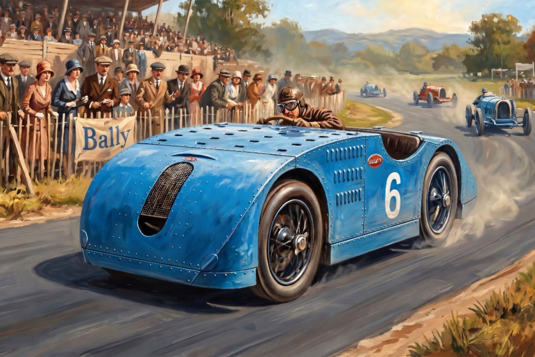 Premium Textil-Leinwand Bugatti in den 1920er Jahren