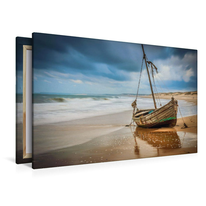 Premium Textil-Leinwand Inselglück im Windspiel.