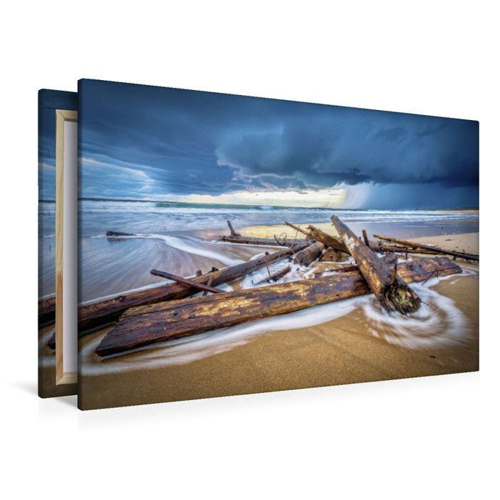 Premium Textil-Leinwand Wo der Wind nach Meer klingt.