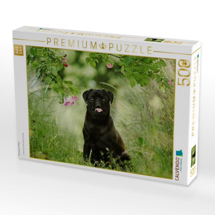 Schwarzer Mops - CALVENDO Foto-Puzzle'