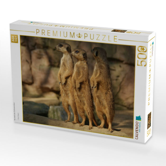 Die Welt der Erdmännchen. - CALVENDO Foto-Puzzle'