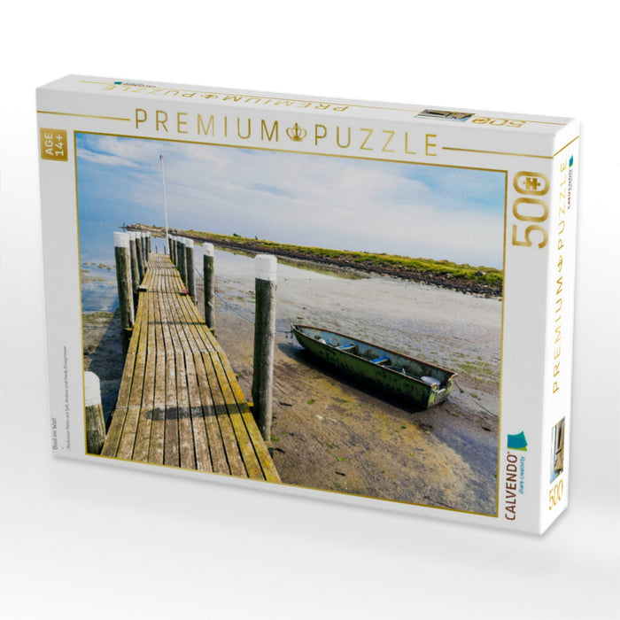 Boot im Watt - CALVENDO Foto-Puzzle'