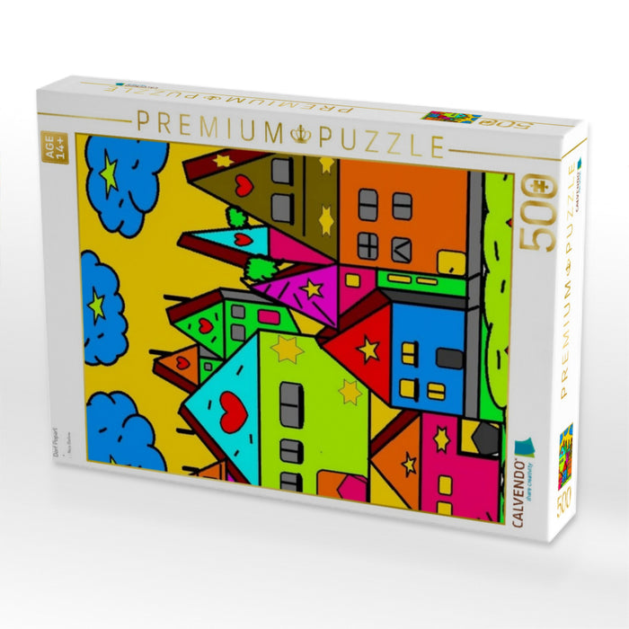 Dorf Popart - CALVENDO Foto-Puzzle'