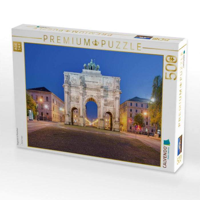 Siegestor in München - CALVENDO Foto-Puzzle'
