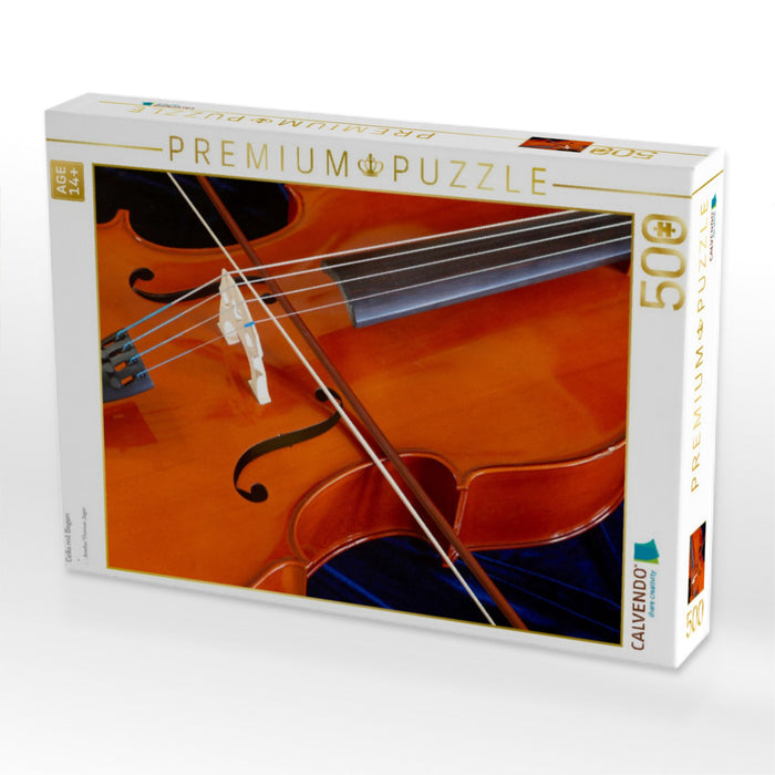 Cello mit Bogen - CALVENDO Foto-Puzzle'