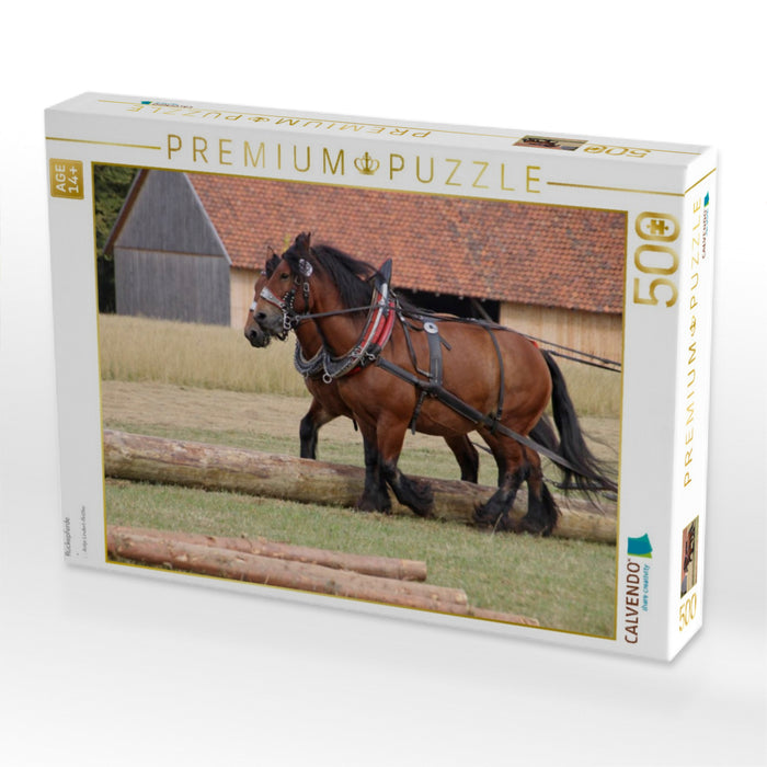 Rückepferde - CALVENDO Foto-Puzzle'
