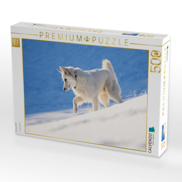 Schnee-Wolf - CALVENDO Foto-Puzzle'