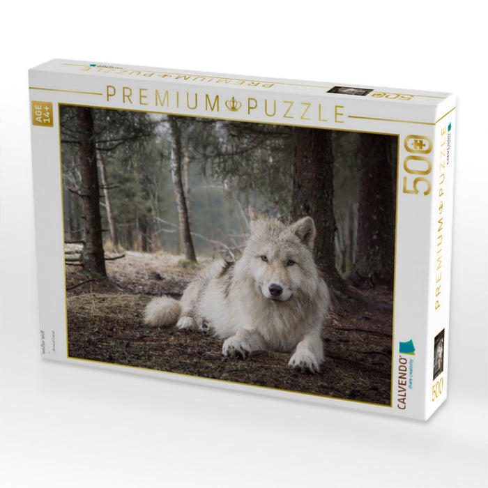 weißer Wolf - CALVENDO Foto-Puzzle'