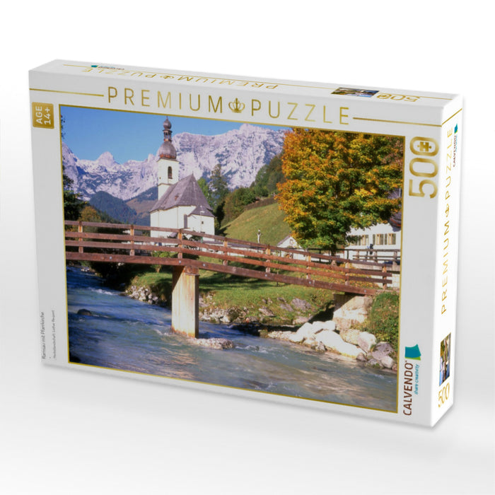 Ramsau mit Pfarrkirche - CALVENDO Foto-Puzzle'