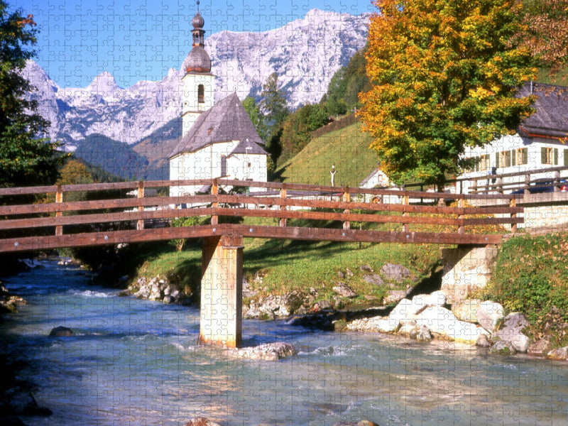 Ramsau mit Pfarrkirche - CALVENDO Foto-Puzzle'