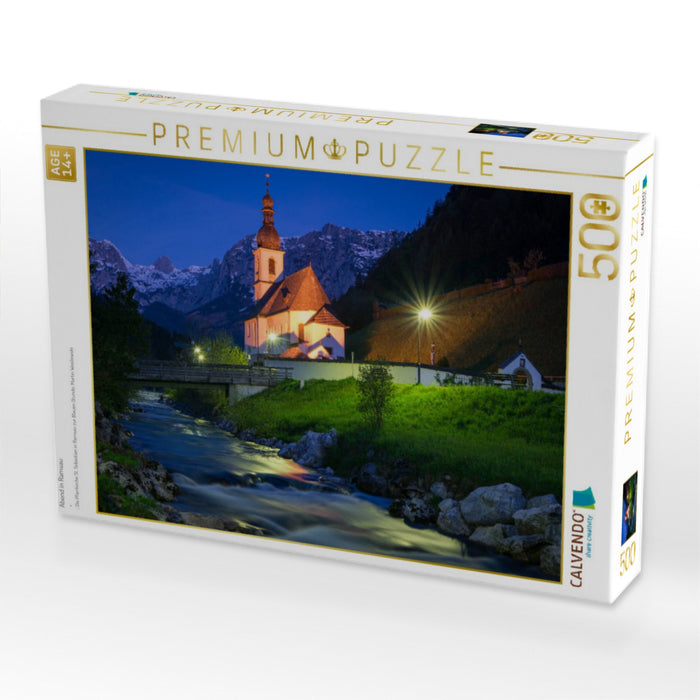 Abend in Ramsau - CALVENDO Foto-Puzzle'