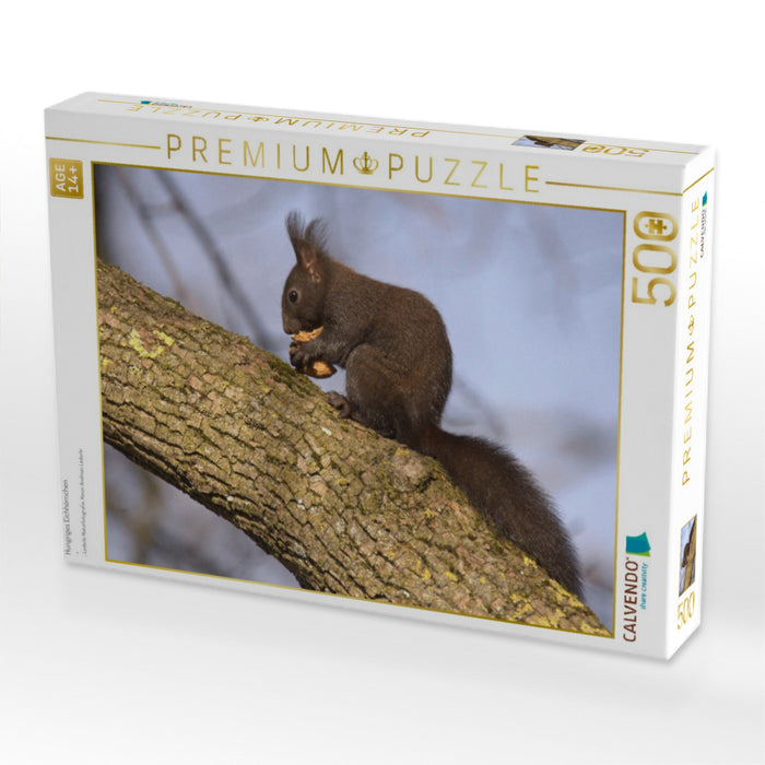 Hungriges Eichhörnchen - CALVENDO Foto-Puzzle'