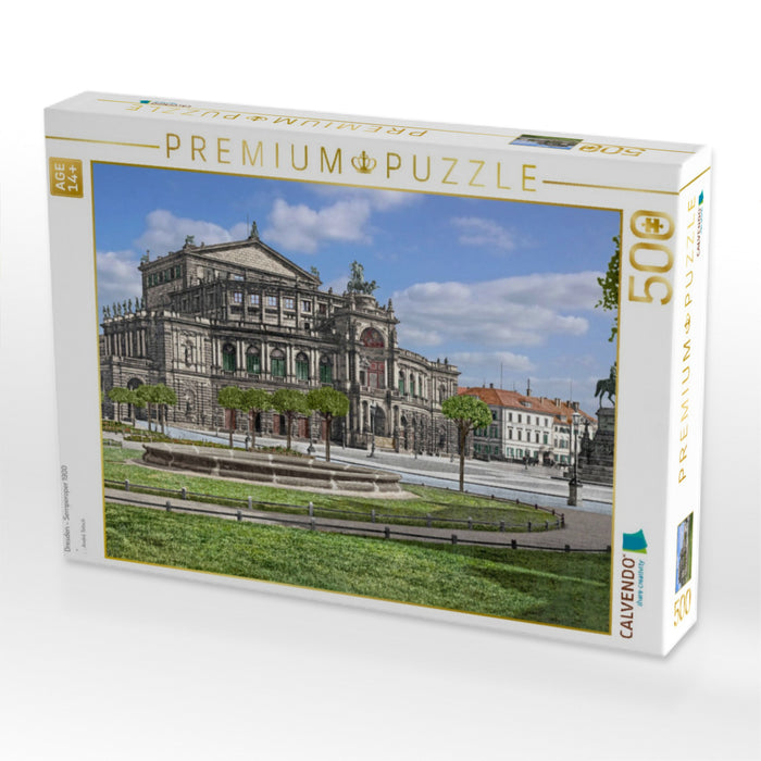 Dresden - Semperoper 1900 - CALVENDO Foto-Puzzle'