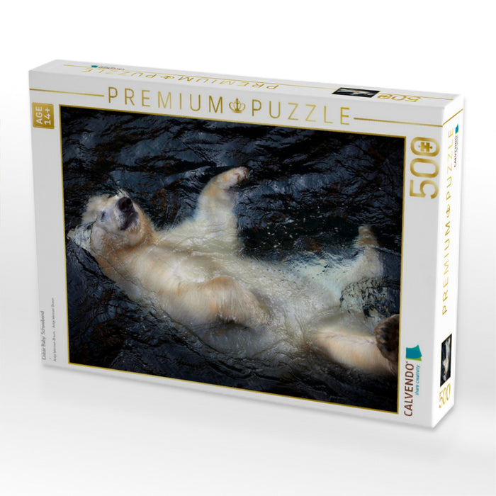 Eisbär Baby: Schwebend - CALVENDO Foto-Puzzle'
