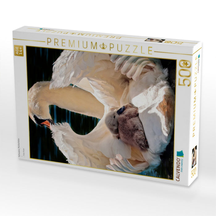 Schwäne, Mutterliebe - CALVENDO Foto-Puzzle'