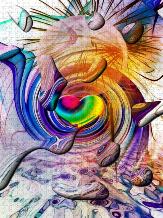 Regenbogenherz - CALVENDO Foto-Puzzle'