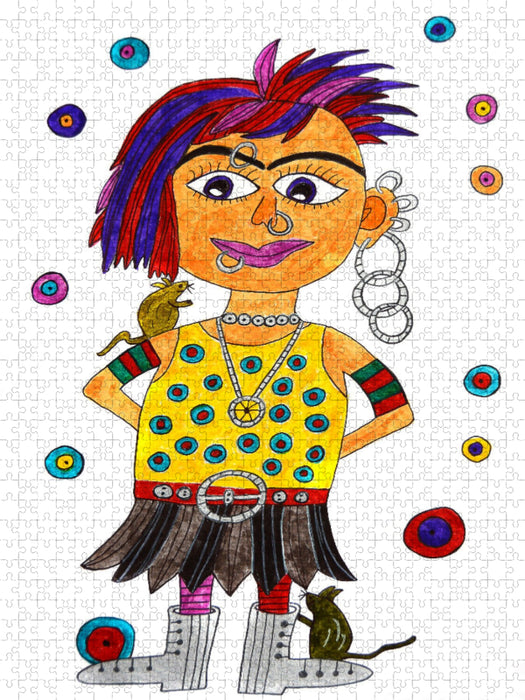Punkerin - CALVENDO Foto-Puzzle'