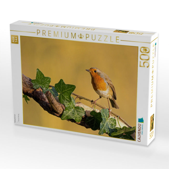Rotkehlchen - CALVENDO Foto-Puzzle'
