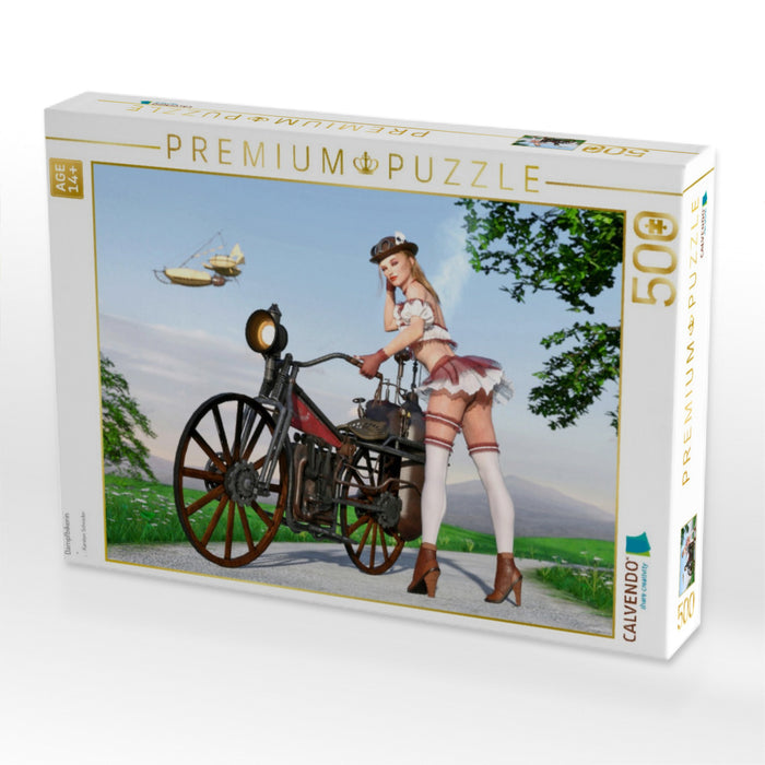 Dampfbikerin - CALVENDO Foto-Puzzle'