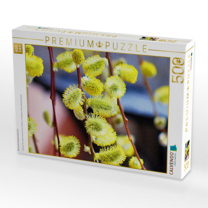 Blühende Weidenkätzchen - CALVENDO Foto-Puzzle'