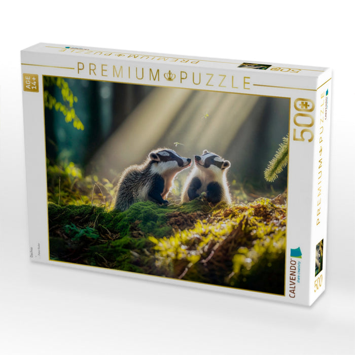Dachse - CALVENDO Foto-Puzzle'