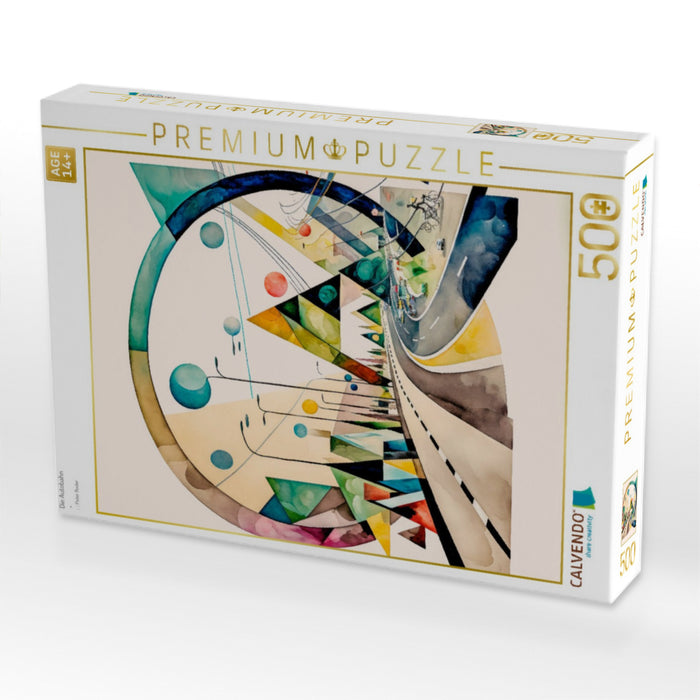 Die Autobahn - CALVENDO Foto-Puzzle'