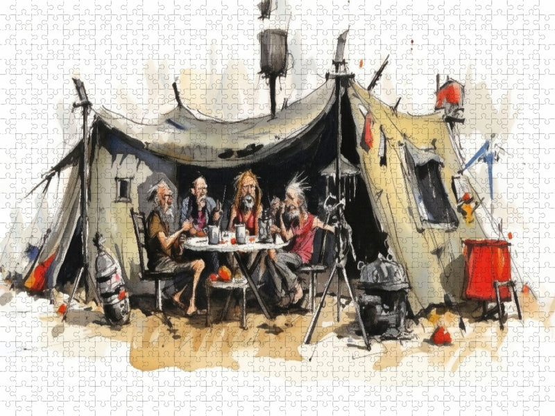 Zelten - CALVENDO Foto-Puzzle'