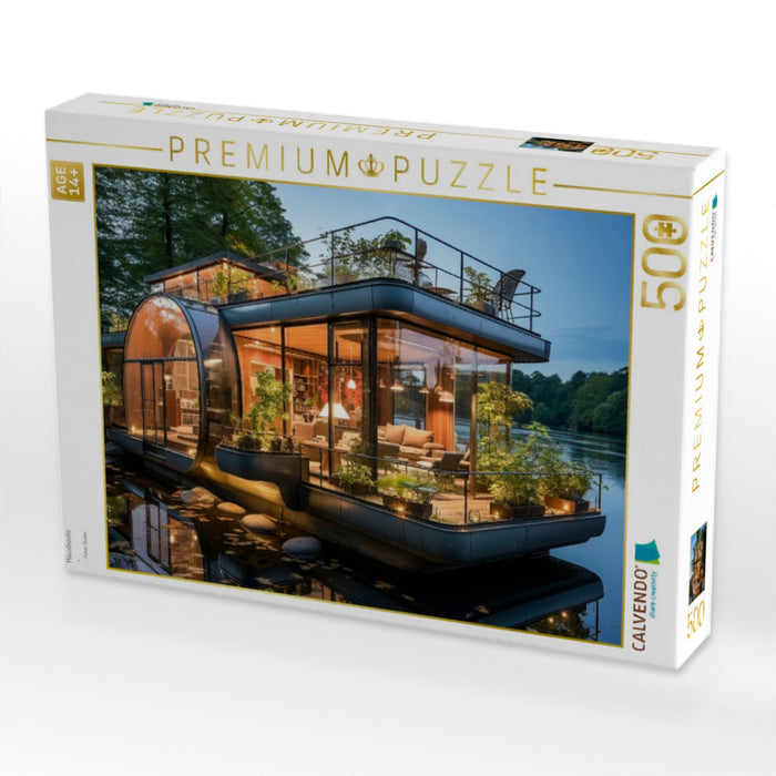 Hausboote - CALVENDO Foto-Puzzle'