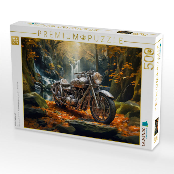 Rast am Wasserfall - CALVENDO Foto-Puzzle'