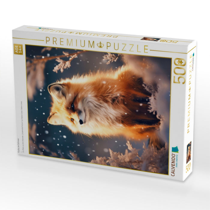 Fuchs im Schnee - CALVENDO Foto-Puzzle'