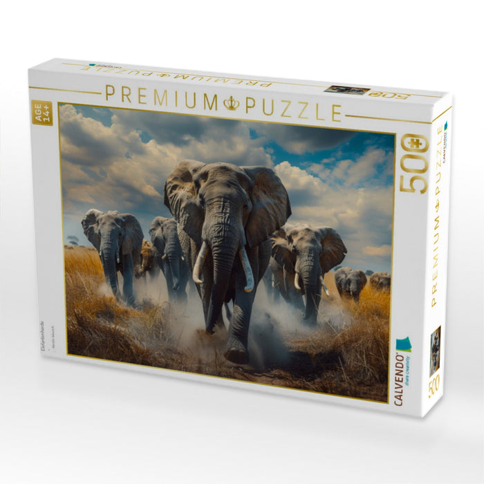 Elefantenherde - CALVENDO Foto-Puzzle'