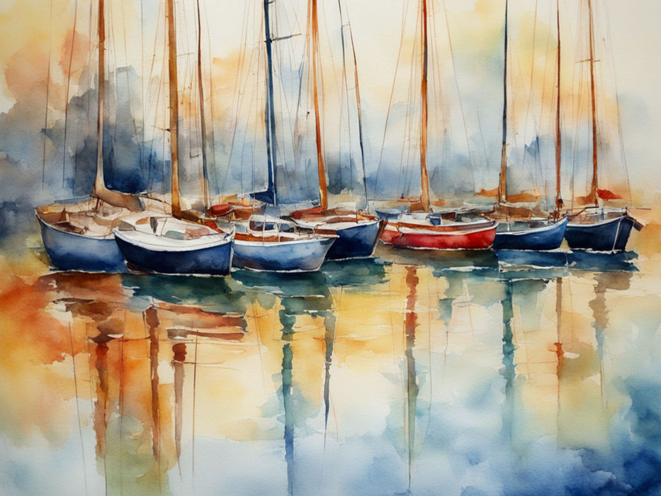 Boote im Hafen - CALVENDO Foto-Puzzle'