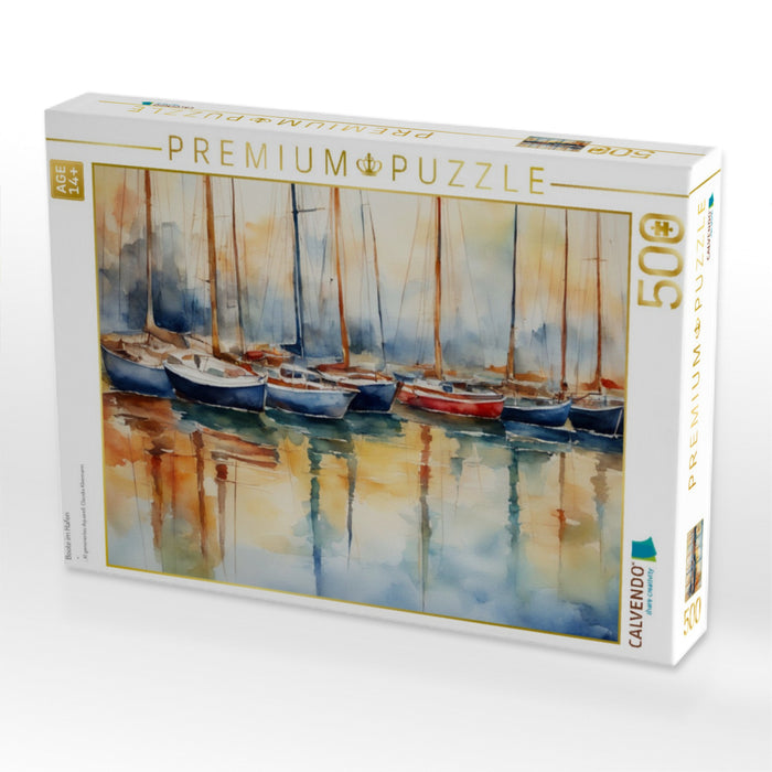 Boote im Hafen - CALVENDO Foto-Puzzle'