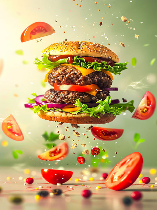 Doppel Cheesburger - CALVENDO Foto-Puzzle'