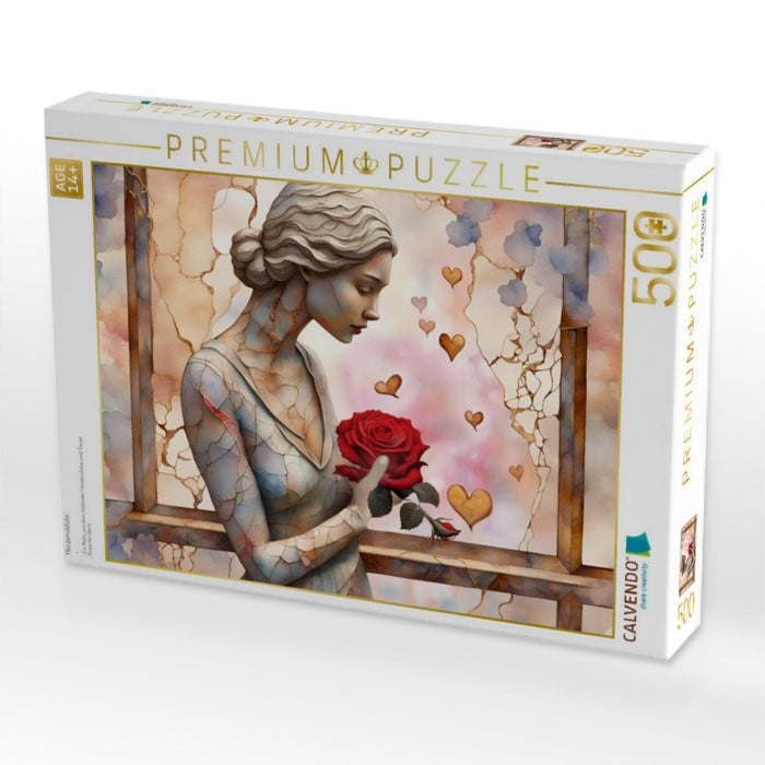 Herzensblüte - CALVENDO Foto-Puzzle'
